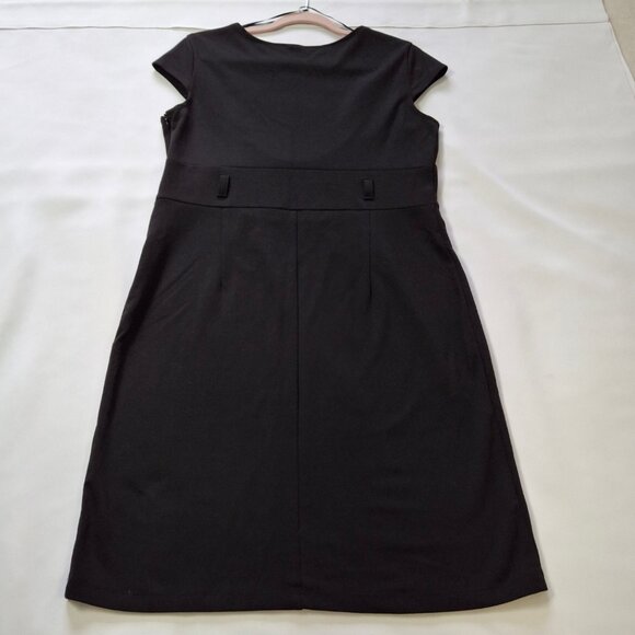 Suzy Jumper Dress Sz XL Empire Waist Sheath Style Cap Sleeves Side Zipper Insert - Picture 8 of 12